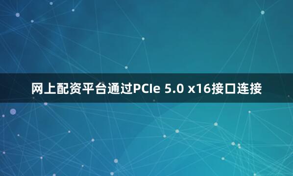 网上配资平台通过PCIe 5.0 x16接口连接