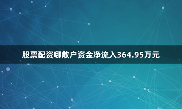股票配资哪散户资金净流入364.95万元