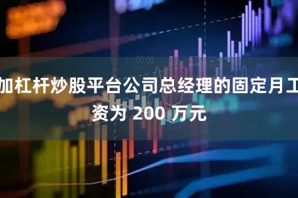 加杠杆炒股平台公司总经理的固定月工资为 200 万元